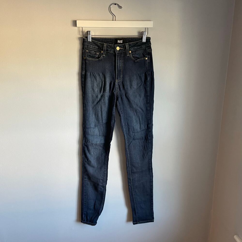 Paige‎ Margot Ultra Skinny Jeans Dark Wash sz 25"  Soft Minimalist Basic Staple